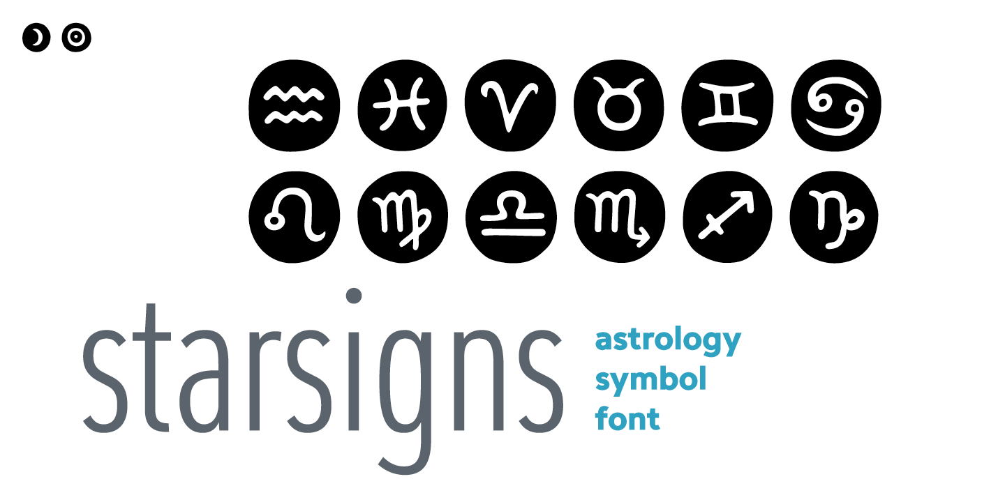 Beispiel einer Starsigns Regular-Schriftart